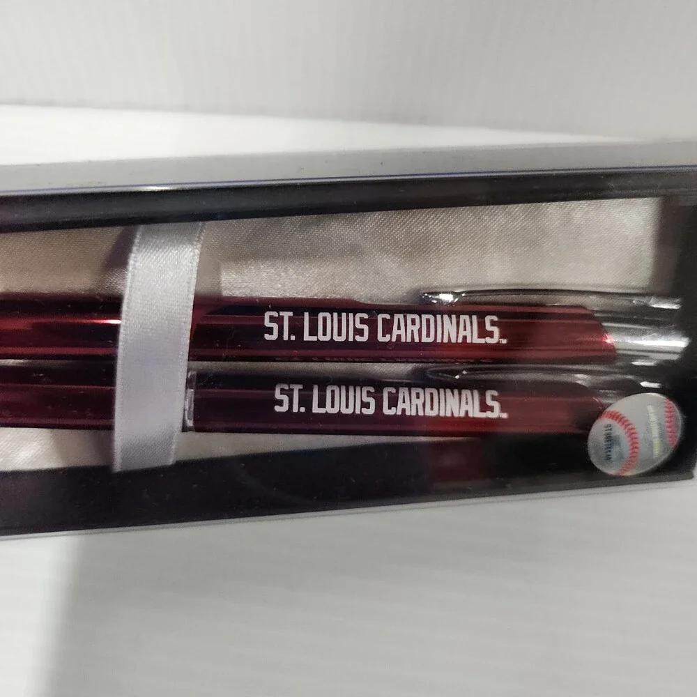 St Louis Cardinals Pen Set Red and Silver 2 Pens Baseball Collectible 171